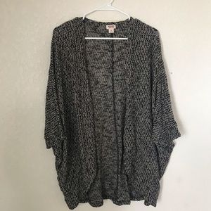 Black and gray and white charcoal cardigan!